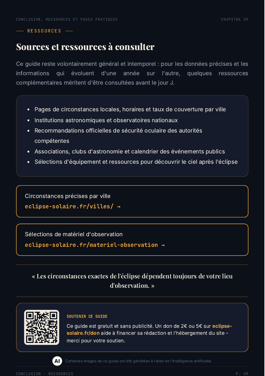 Page de ressources finales
