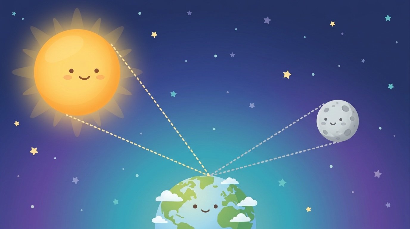 Illustration de la coïncidence de taille apparente entre le Soleil et la Lune