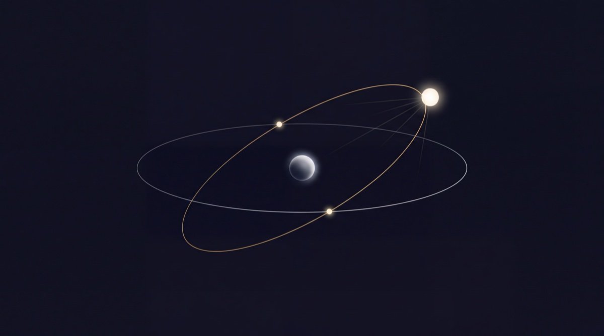 Illustration de l'alignement Soleil-Lune-Terre