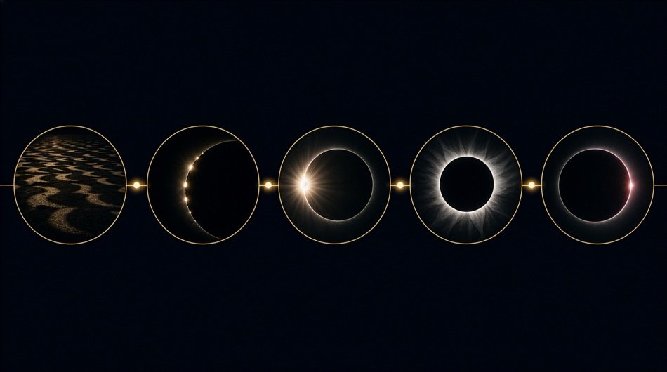 Couronne solaire visible pendant la totalité d'une éclipse