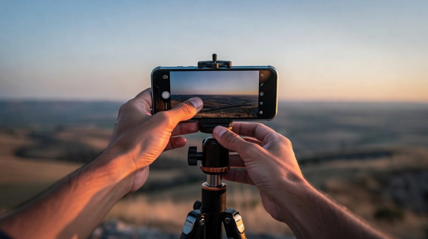 Appareil photo préparé pour photographier l'éclipse