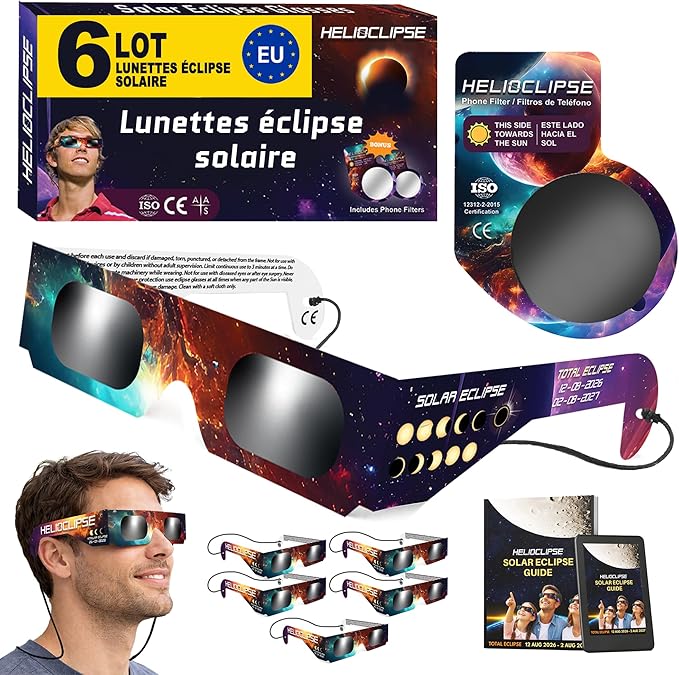 Helioclipse — Lot de 6 + filtre smartphone